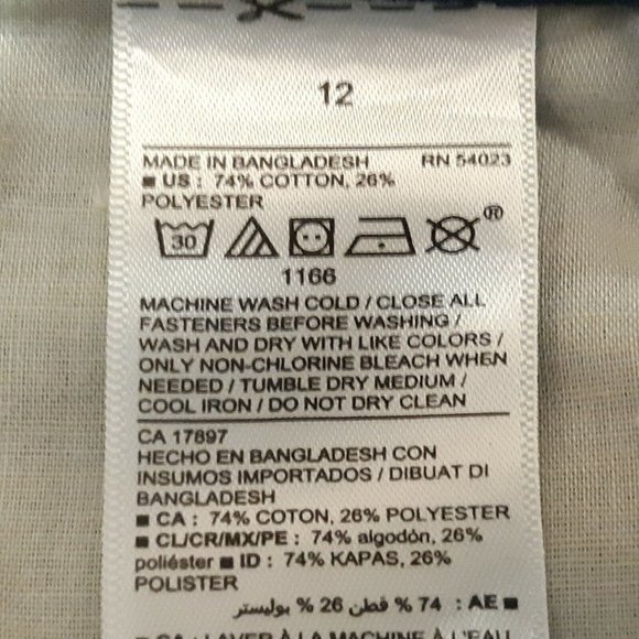 Old Navy Shorts Girls 12 Blue Cuffed Dark Wash 27 in Adjustable Waist New - Picture 8 of 9